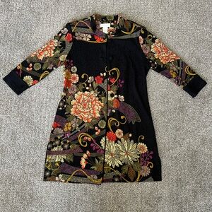 Draper’s & Damon’s Mandarin Floral Duster Women’s Size Medium